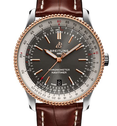 breitling stylish navitimer brown 7712|Navitimer Automatic Gmt 41 .